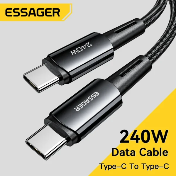 Essager 240W Super Fast Charge Type-C 67W Cable Quick Charge USB Cable 6A For Xiaomi 12Pro Redmi K5