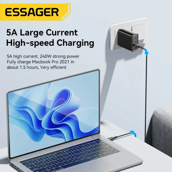 Essager 240W Super Fast Charge Type-C 67W Cable Quick Charge USB Cable 6A For Xiaomi 12Pro Redmi K5 - Image 5