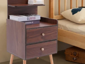 Bedside table 40*34*70cm bedside table sofa side table bedside table coffee table with two drawers