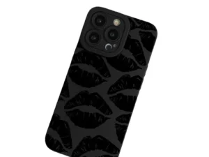 Neue schwarze Lippen tasche im gotischen Stil für das iPhone 11 12 13 14 15 pro max stoß feste weic